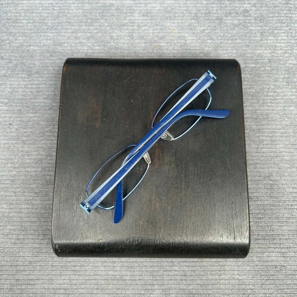 Blue Two-Tone Rectangular Y2k Eyeglass Frames G013 53-17-135 COL.01